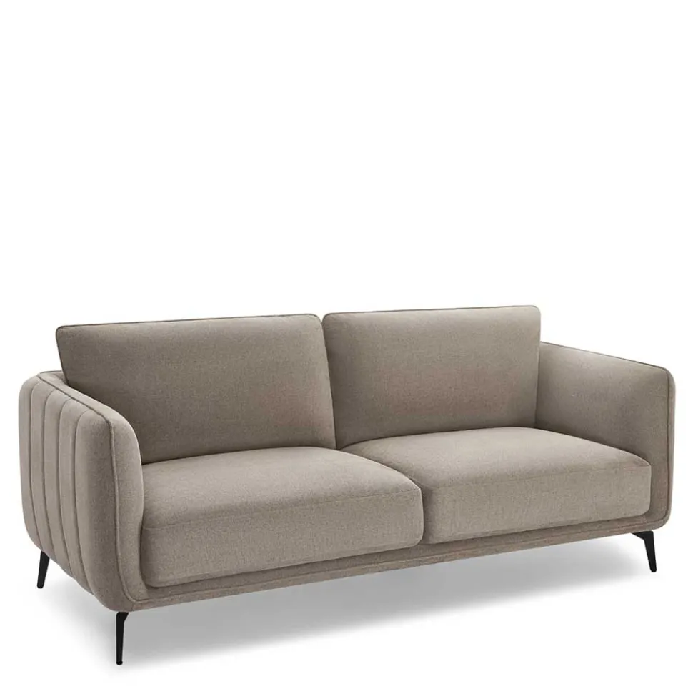 Federkernsofa in Beige Stoffbezug - Ordinia