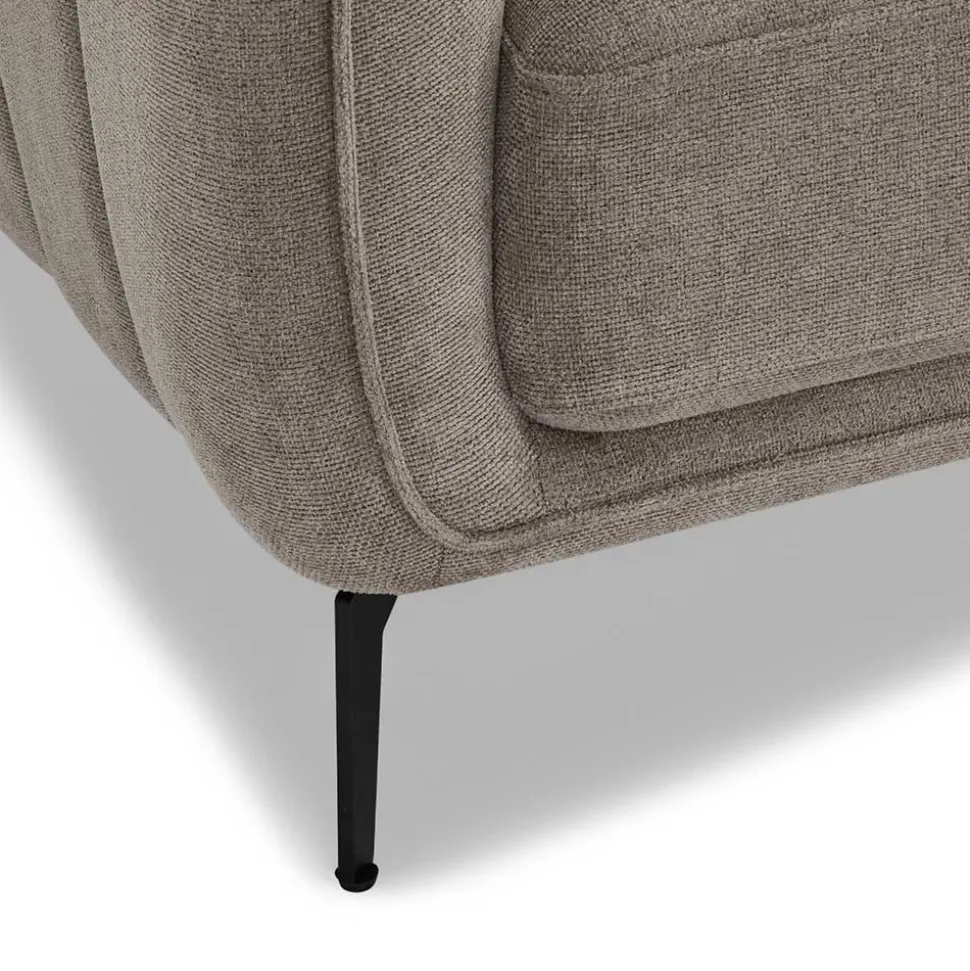 Federkernsofa in Beige Stoffbezug - Ordinia