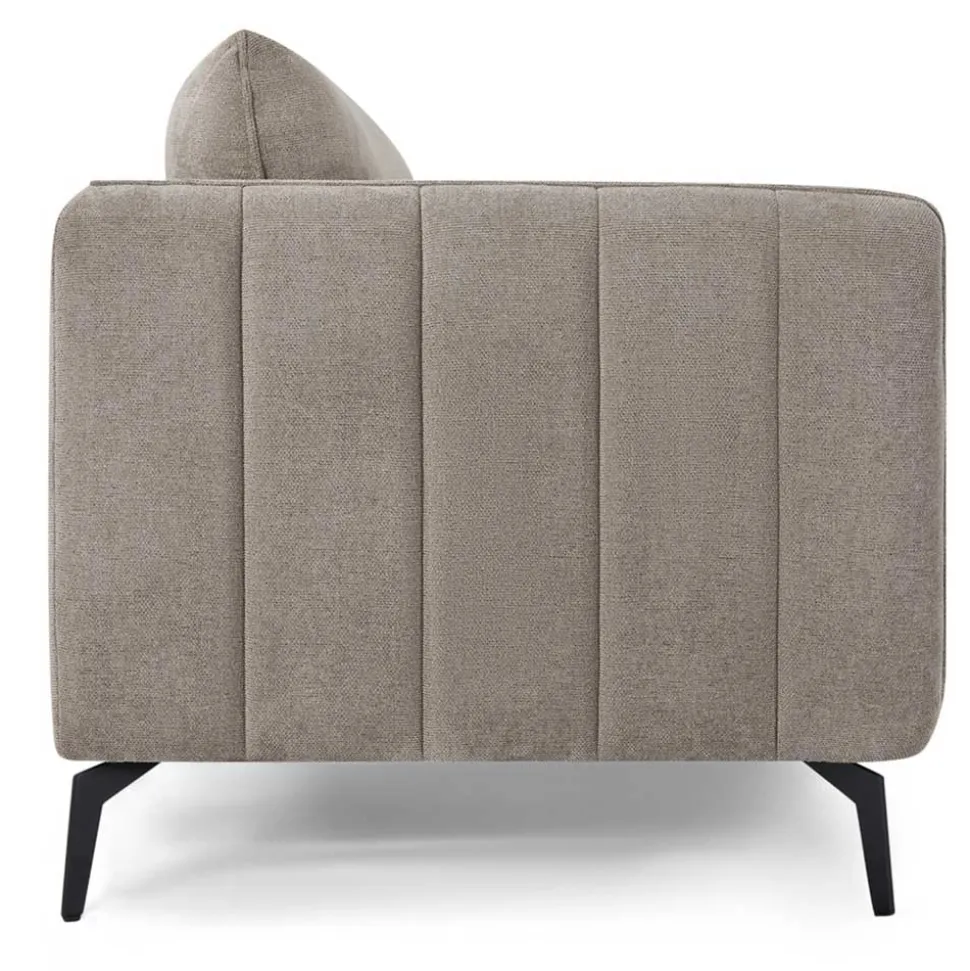 Federkernsofa in Beige Stoffbezug - Ordinia
