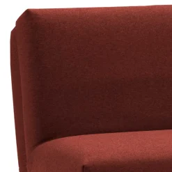 Flachgewebe Bettcouch in Dunkelrot & Alu - Carlive