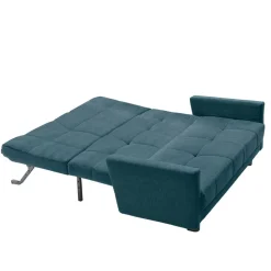 Flachgewebe Bettcouch in Petrol Blau - Vlatkura