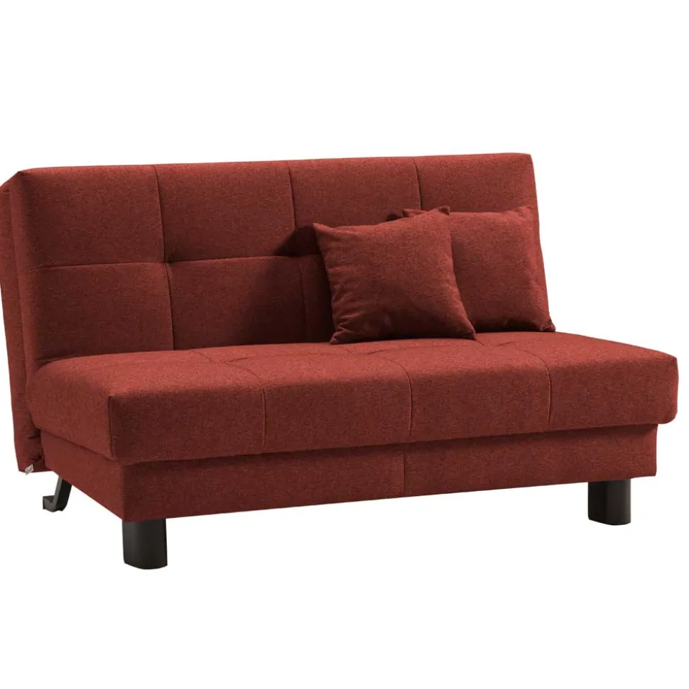 Flachgewebe Schlafsofa in Dunkelrot - Ciabeta