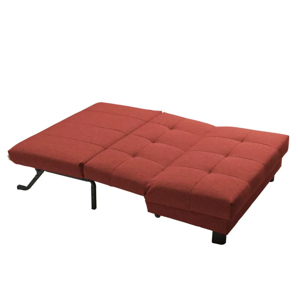 Flachgewebe Schlafsofa in Dunkelrot - Ciabeta