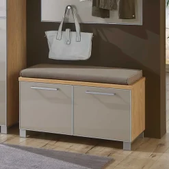 Flurbank Diecca mit Taupe Glas