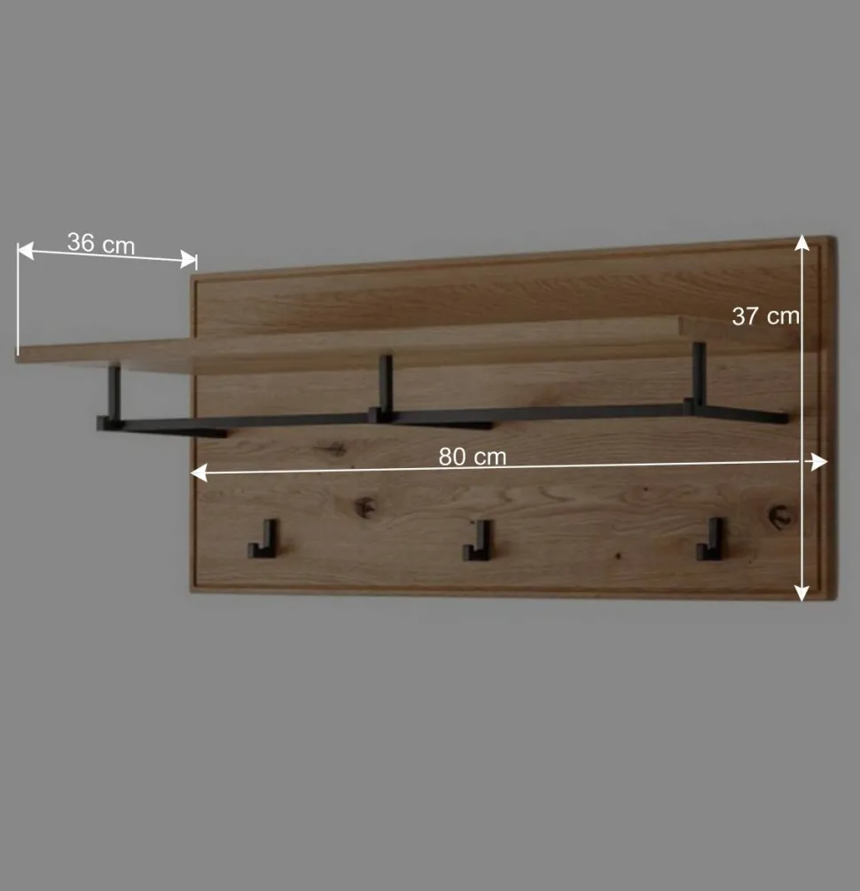 Flurmöbel Set aus Asteiche Massivholz - Zonga (fünfteilig)