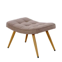 Fußhocker in Beige und Holzoptik - Trees