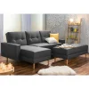 Funktionelles Ecksofa in Dunkelgrau - Kalastania (zweiteilig)