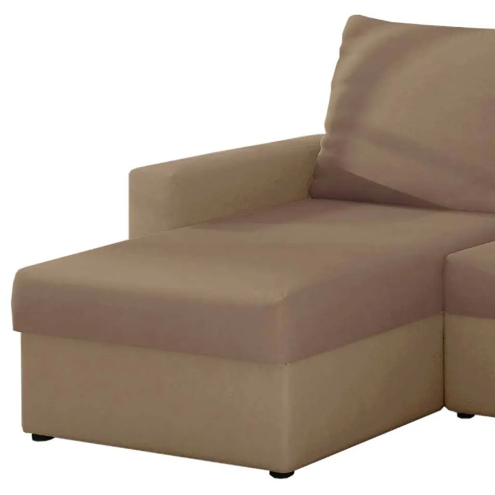 Funktionscouch in hellem und dunklem Beige - Negro