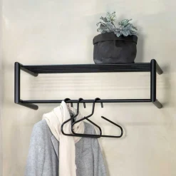 Garderobe mit Hutboden in Schwarz - Cowjoy