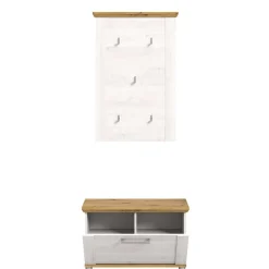Garderobe und Schuhbank Set - Tocella (zweiteilig)