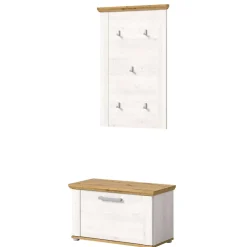 Garderobe und Schuhbank Set - Tocella (zweiteilig)
