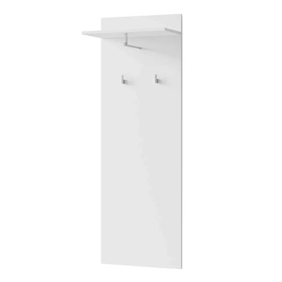 Garderobe Wandpaneel in Weiß - Vatros