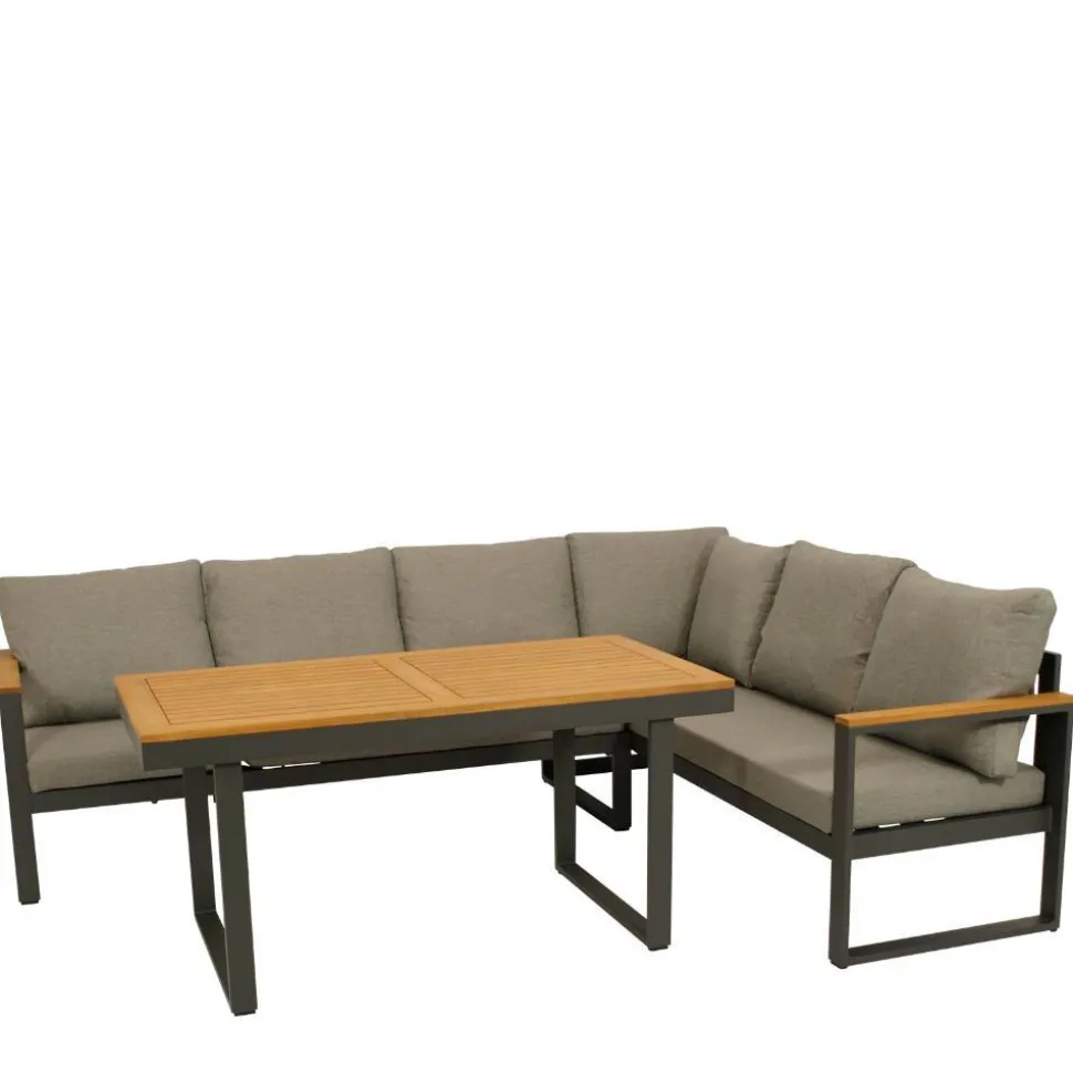 Garten Ecksofa und Tisch Set - Asmatio (zweiteilig)