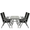 Garten Tischgruppe aus Aluminium - Abella (fünfteilig)