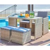 Gartentisch Gruppe aus Polyrattan - Hongkong (fünfteilig)