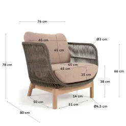 Geflecht Loungesessel in Dunkelgrün - Casimiro (2er Set)