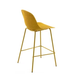 Gelber Barstuhl mit 75 cm Sitzhöhe - Yalaz (4er Set)