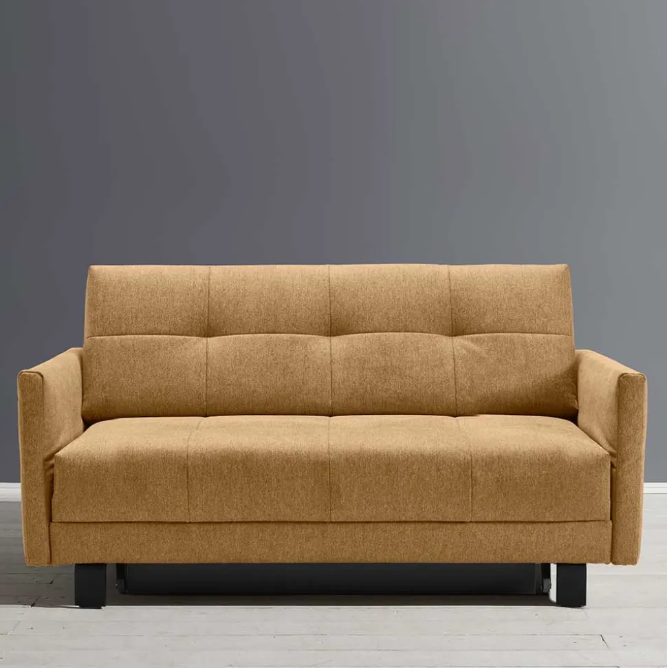 Gelbes Schlafsofa mit Bettkasten - Racana
