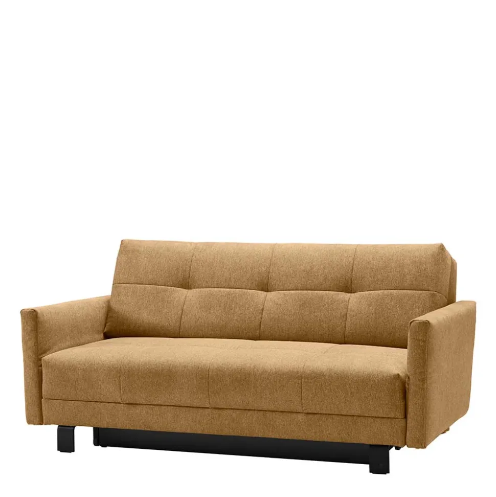 Gelbes Schlafsofa mit Bettkasten - Racana