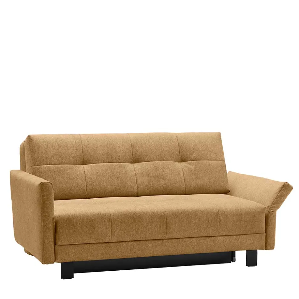 Gelbes Schlafsofa mit Bettkasten - Racana