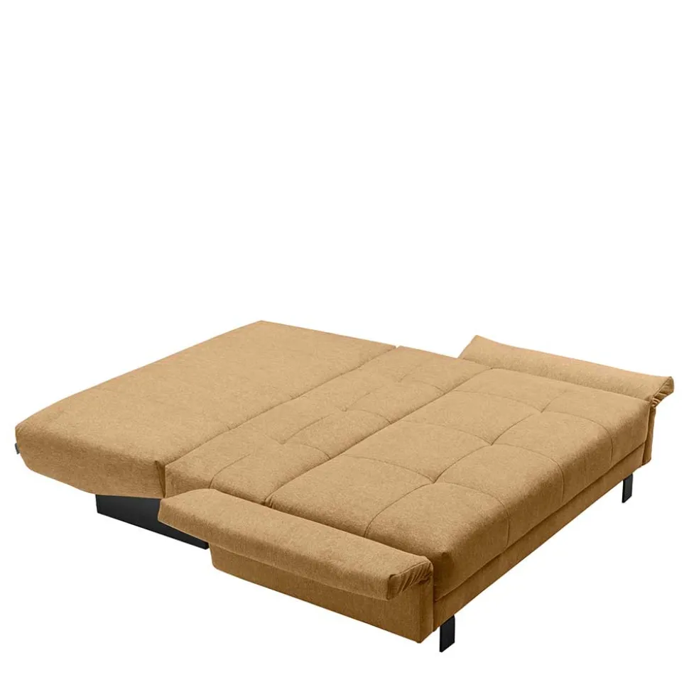 Gelbes Schlafsofa mit Bettkasten - Racana