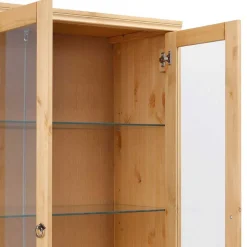 Geölte Holz Vitrine in Kiefer Natur - Vinidad