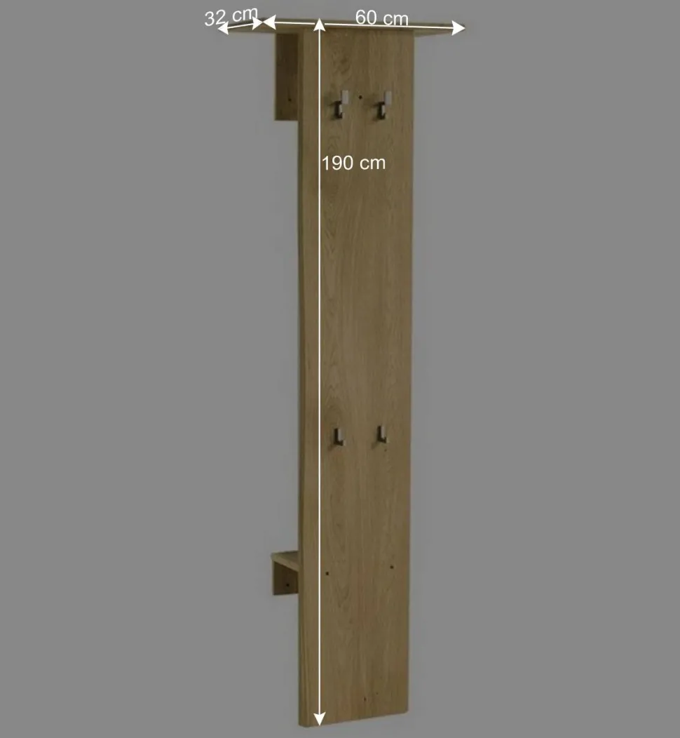 Geölte Holzgarderobe aus Eiche massiv - Avidora