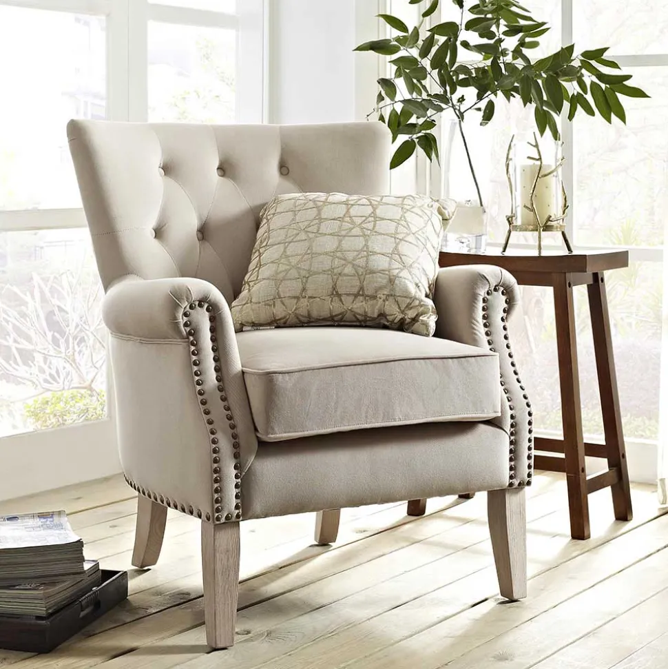 Gemütlicher Polstersessel in Beige - Halolas