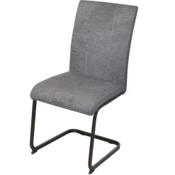 Gepolsterte Schwingstühle in Anthrazit - Blacer (4er Set)