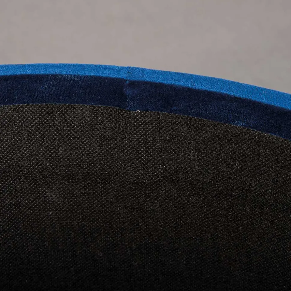 Gepolsterter Hocker in Blau & Gold - Chasmarin