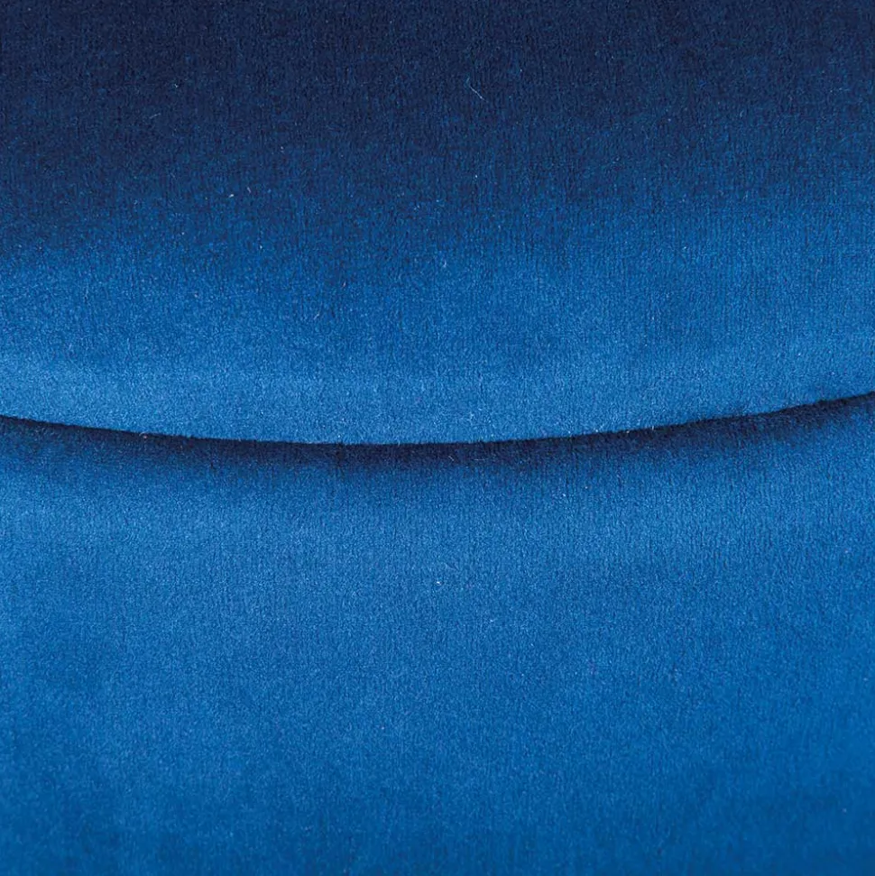 Gepolsterter Hocker in Blau & Gold - Chasmarin