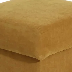 Gepolsterter Hocker in Gelb Veloursbezug - Acigne
