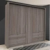 Gleittüren-Kleiderschrank in Holz-Optik - Crenba
