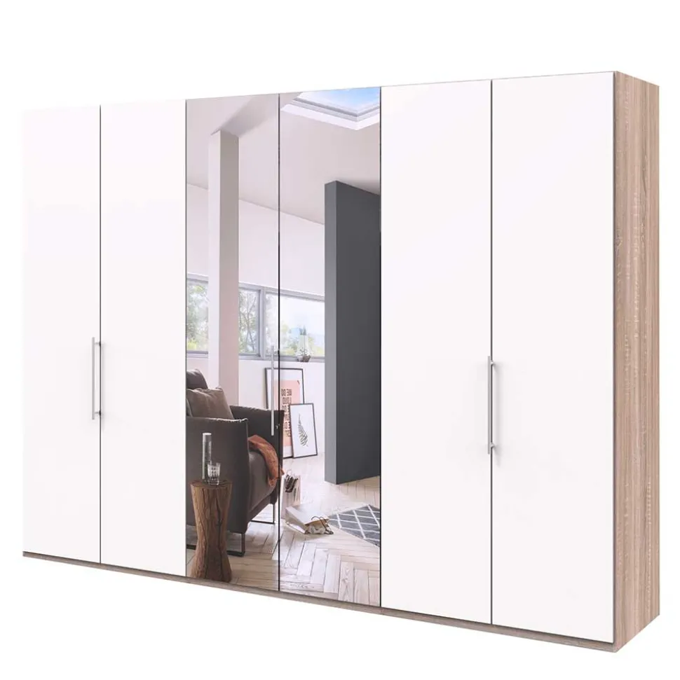 Gleittüren-Schlafzimmerschrank mit Spiegel - Vaclyn