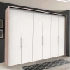 Gleittürenschrank in Weiß & Eiche sägerau - Vaclyn