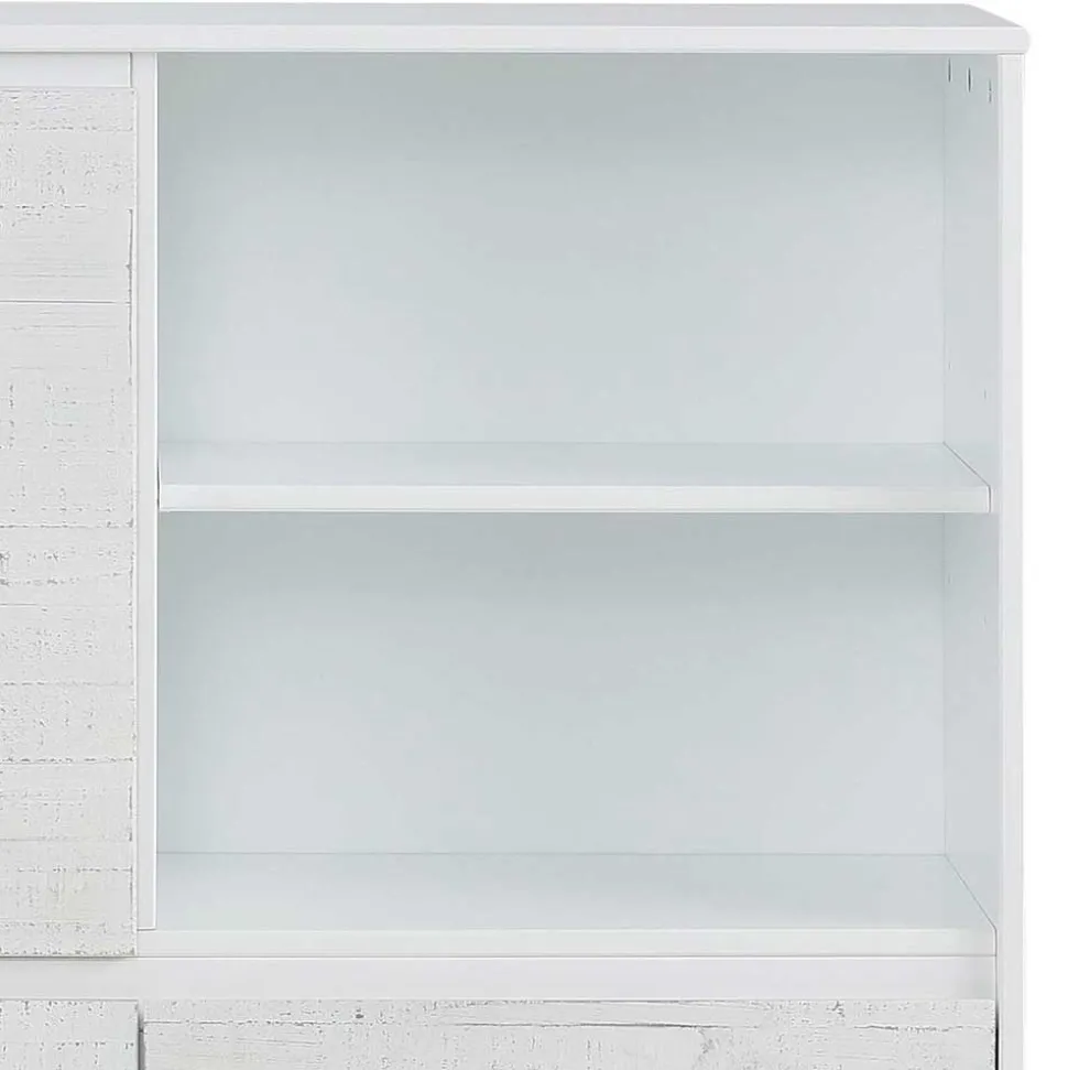 Günstiges Kombi Highboard in Weiß lasiert - Vagniu