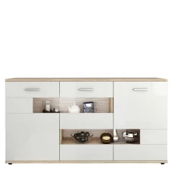 Günstiges Sideboard in Weiß glänzend - Simeon