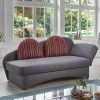 Graue Federkern Schlafcouch mit Bettkasten - Langos