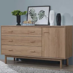 Große Kombi-Kommode in Eiche Holzoptik - Benns