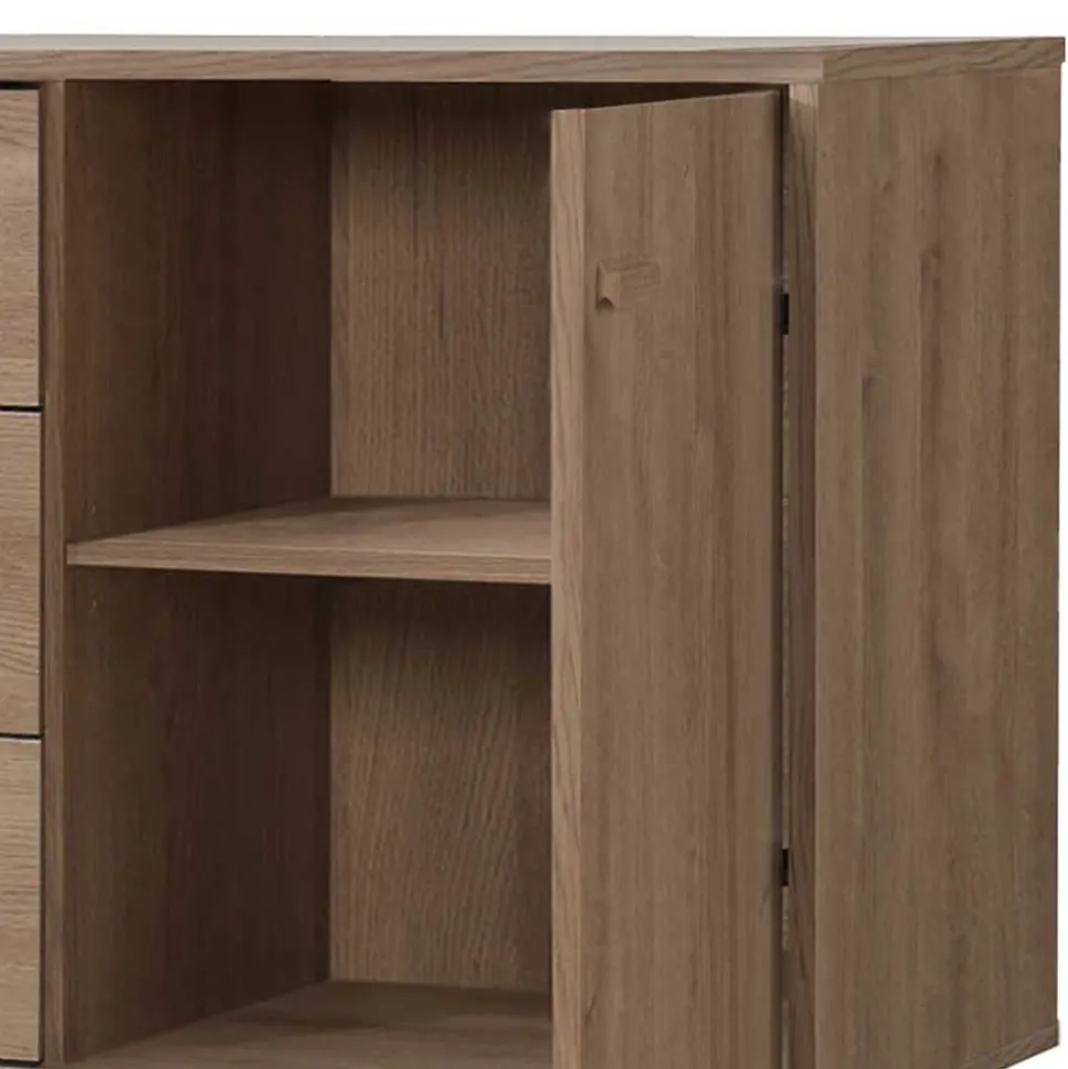Große Kombi-Kommode in Eiche Holzoptik - Benns