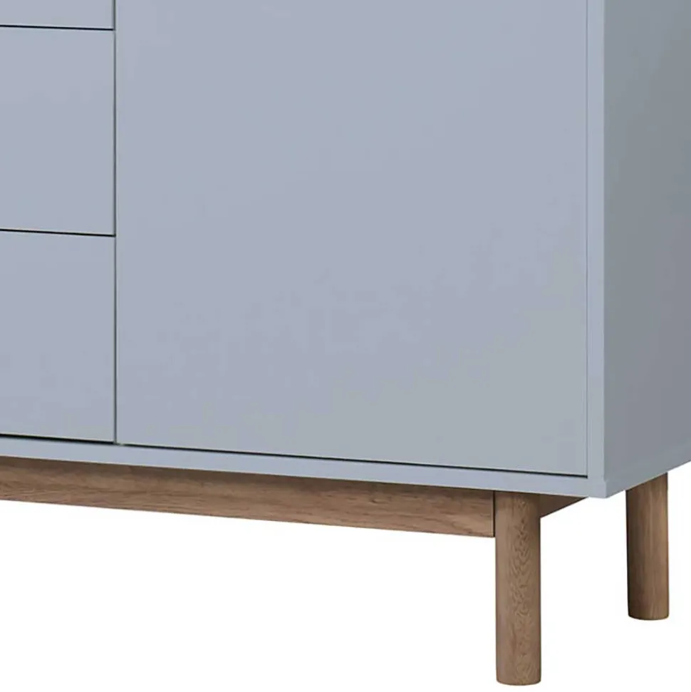 Große Kombi-Kommode in Grau mit Eiche - Caldaro