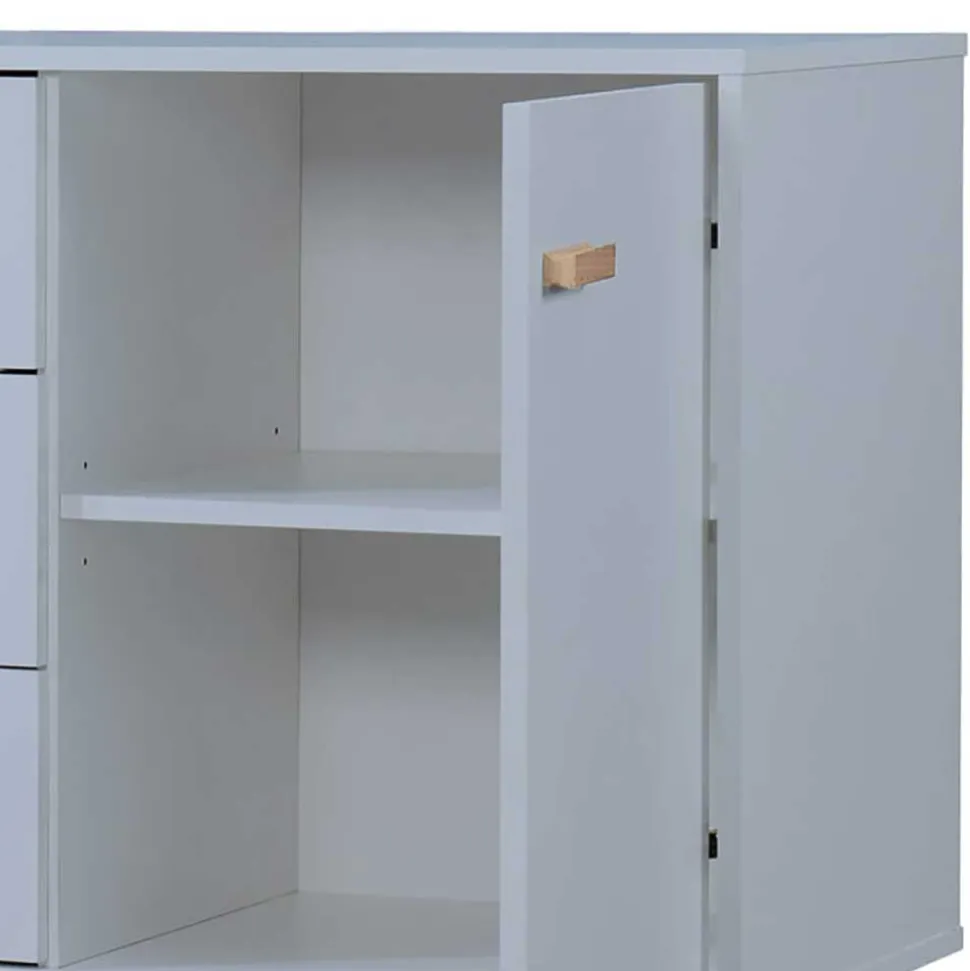 Große Kombi-Kommode in Grau mit Eiche - Caldaro