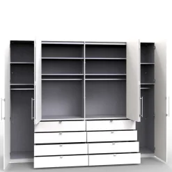 Großer Kleiderschrank im Holzlook foliert - Crenba