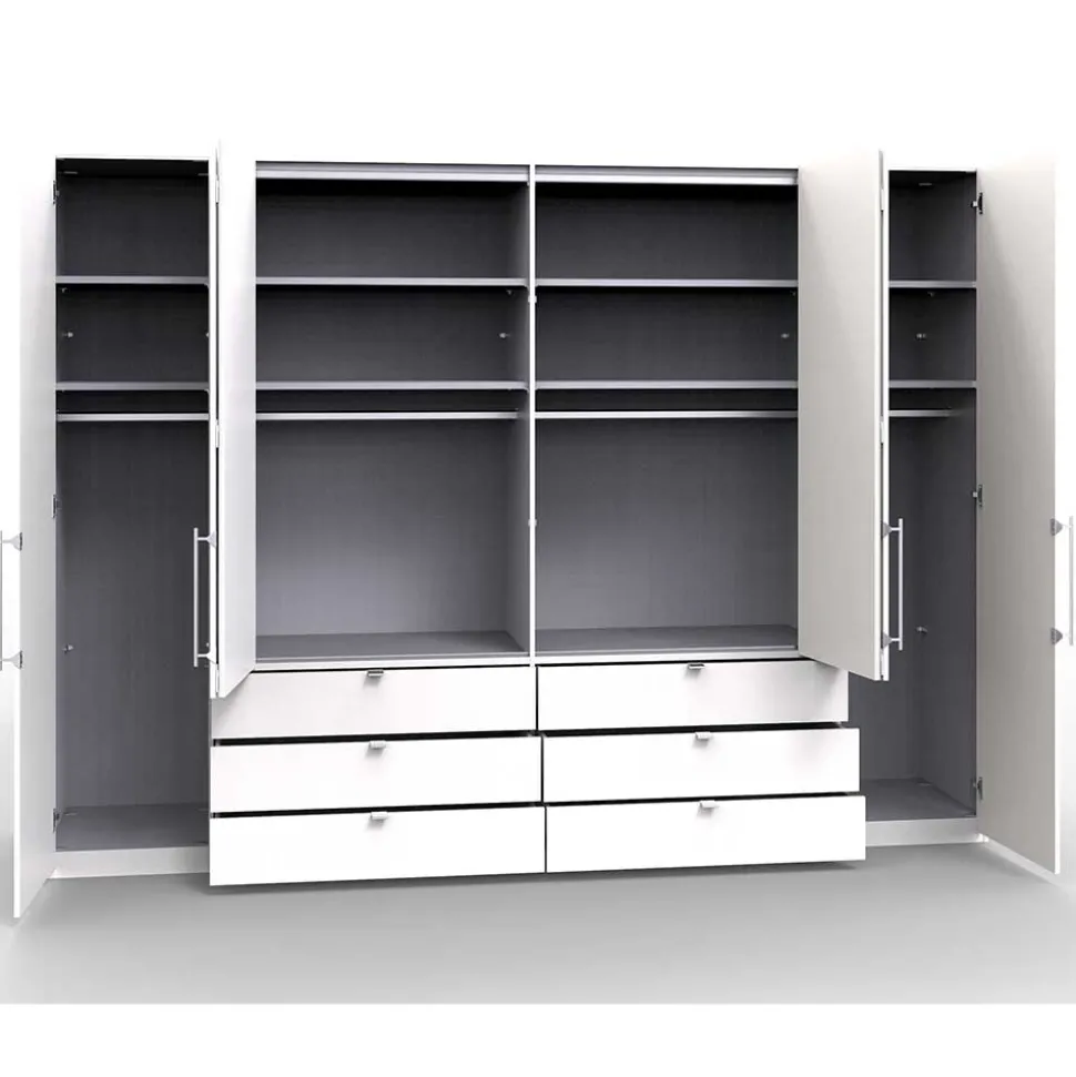 Großer Schrank für Bekleidung in Weiß - Donpiave
