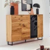 Großes Highboard mit Metall Bügelgestell - Flacona