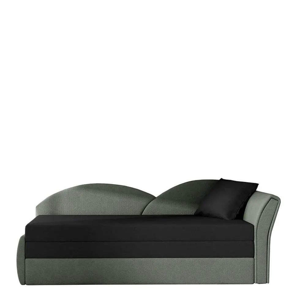Gästebett Recamiere in Grau und Schwarz - Viko