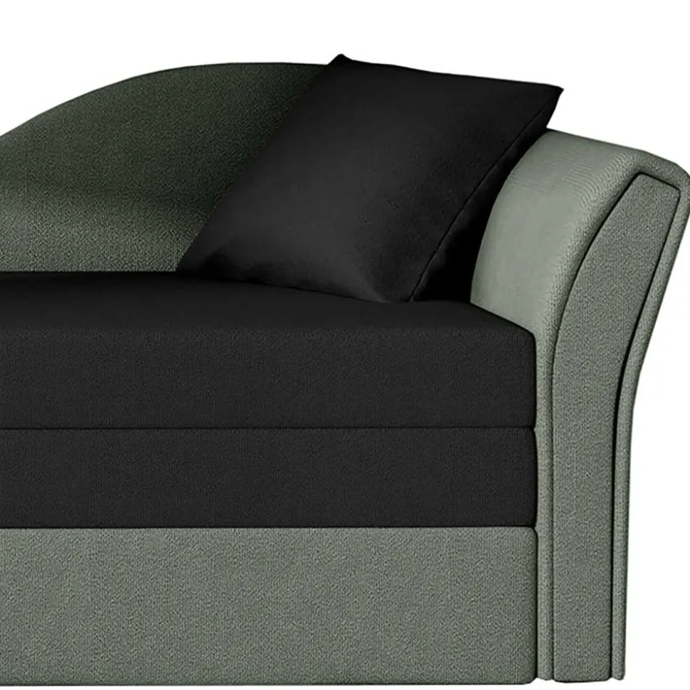 Gästebett Recamiere in Grau und Schwarz - Viko