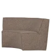 Halbrundes Esstischsofa in Dunkelbraun - Sentiagamo