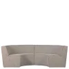 Halbrundes Sofa für den Esstisch - William (zweiteilig)