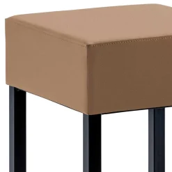 Hellbrauner Barhocker mit schwarzem Gestell - Dualkos